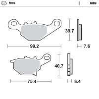 Bromsbelägg BAK Nitro MOTO-MASTER