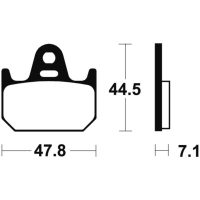 Bromsbelägg BAK Organisk Tecnium
