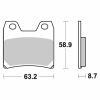 Bromsbelägg BAK SI SBS – miniatyr 2