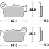 Bromsbelägg BAK Sinter Brembo – miniatyr 1