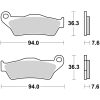 Bromsbelägg BAK Sinter Brembo – miniatyr 1
