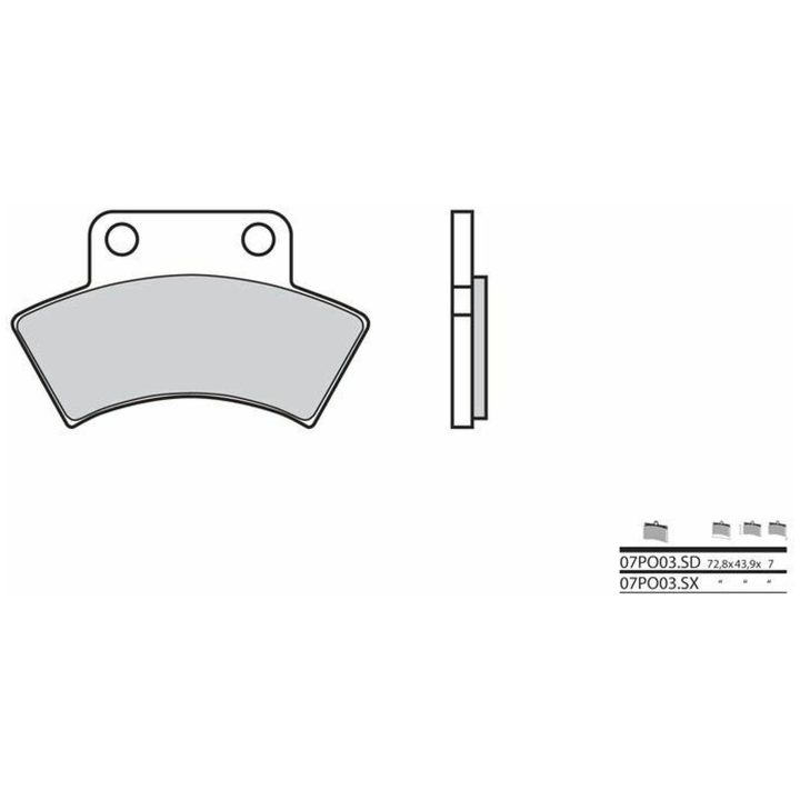 Bromsbelägg BAK Sintrad Metall Brembo – bild 2