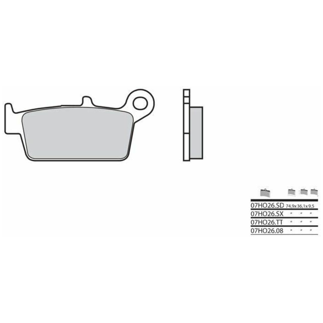 Bromsbelägg BAK Sintrad Metall Brembo