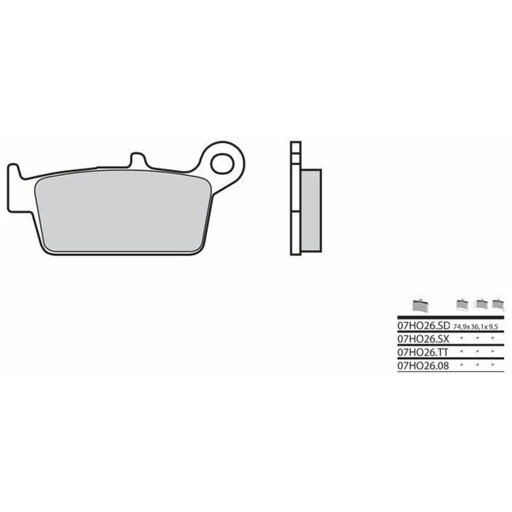 Bromsbelägg BAK Sintrad Metall Brembo – bild 2