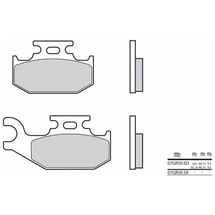 Bromsbelägg BAK Sintrad Metall Brembo – bild 2