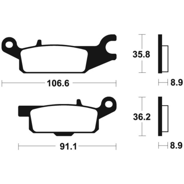 Bromsbelägg BAK Sintrad Metall Tecnium – bild 2