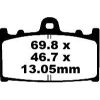 Bromsbelägg BAK TT Sport Carbon EBC TT Sport Carbon – miniatyr 1