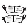 Bromsbelägg BAK V-Semi Sinter EBC BRAKE PAD SEMI-SINTER TOURING – miniatyr 1