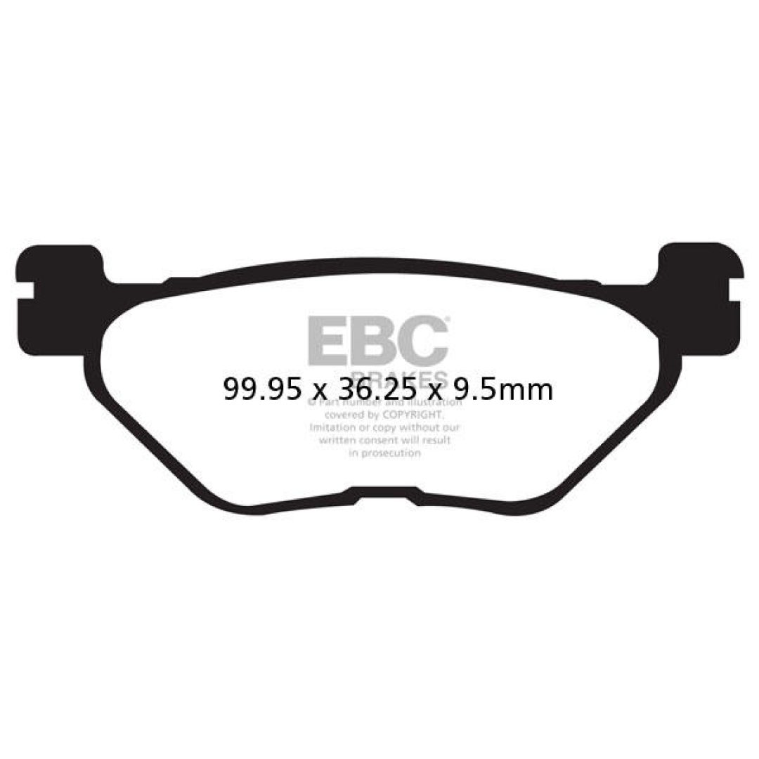 Bromsbelägg BAK V-Semi Sinter EBC BRAKE PAD SEMI-SINTER TOURING