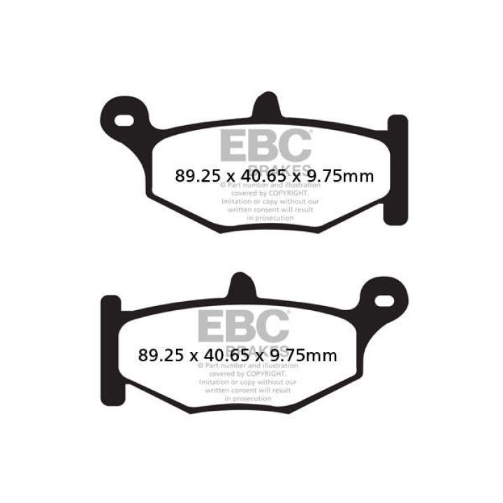 Bromsbelägg BAK V-Semi Sinter EBC BRAKE PAD SEMI-SINTER TOURING – bild 2