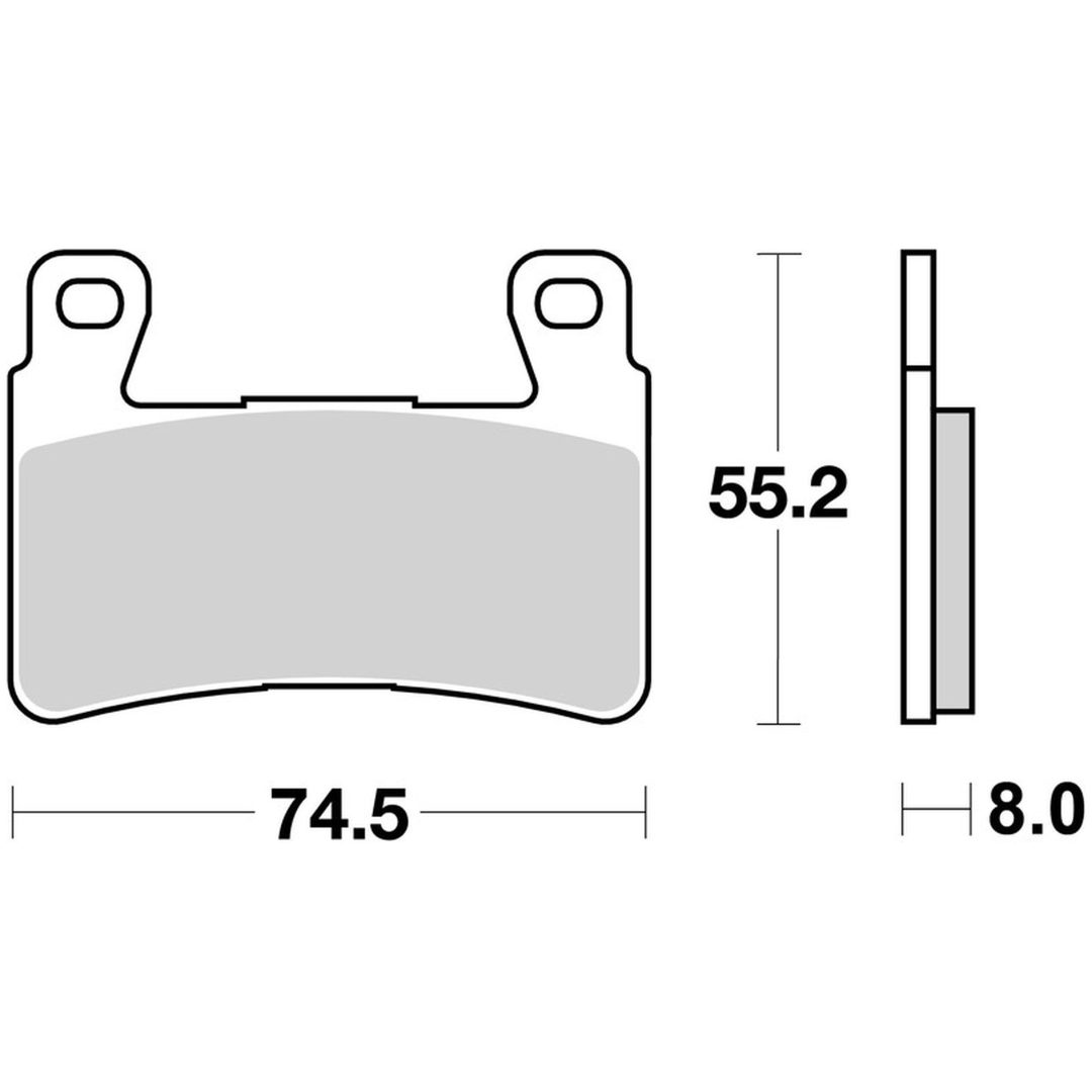 Bromsbelägg Competition Kolkeramik Brembo Natural