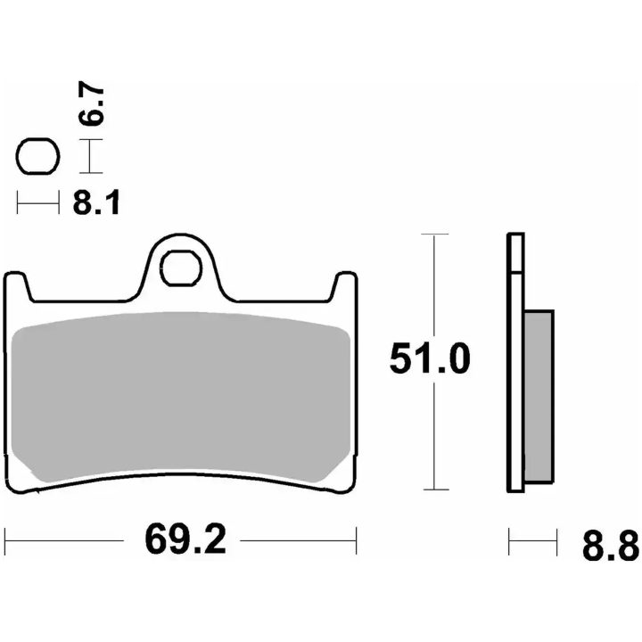 Bromsbelägg Dc Racing Dual Carbon SBS – bild 2