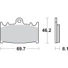 Bromsbelägg Dc Racing Dual Carbon SBS Bromsbelägg – miniatyr 2