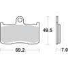 Bromsbelägg Dc Racing Dual Carbon SBS Bromsbelägg – miniatyr 2