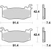 Bromsbelägg DS Racing Sintrade SBS – miniatyr 2