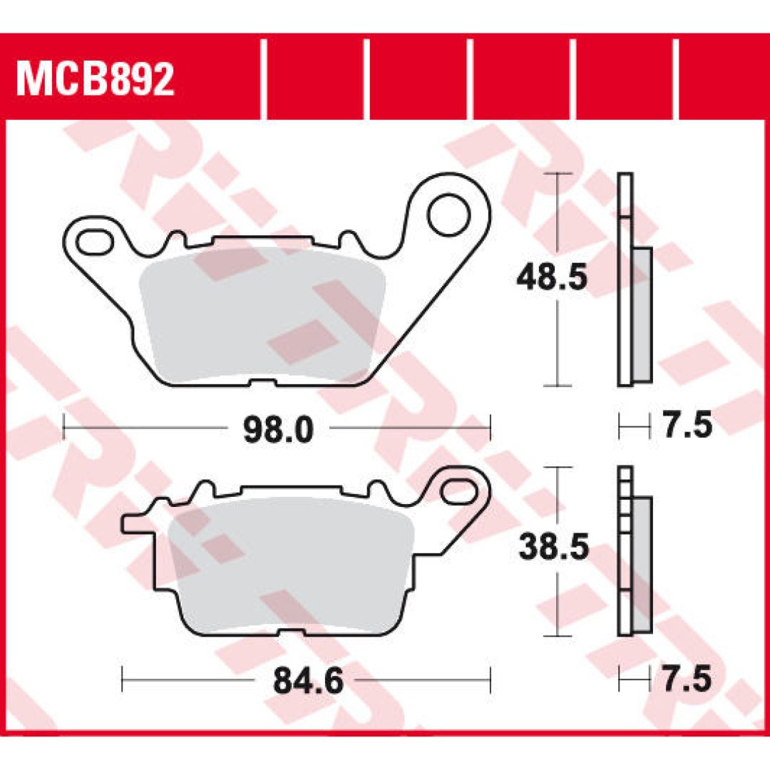 Bromsbelägg EC Organic TRW Silver