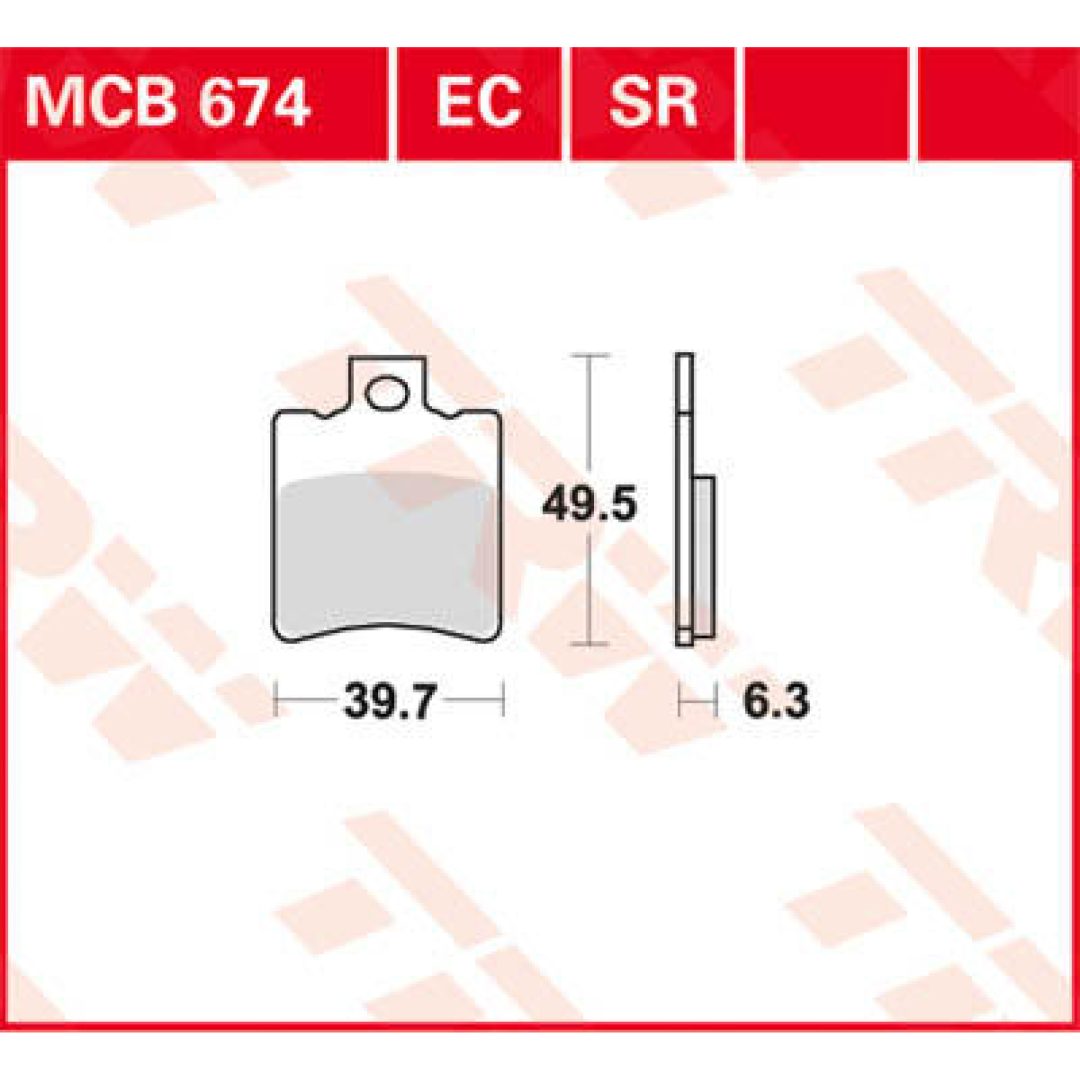 Bromsbelägg EC Organic TRW Silver
