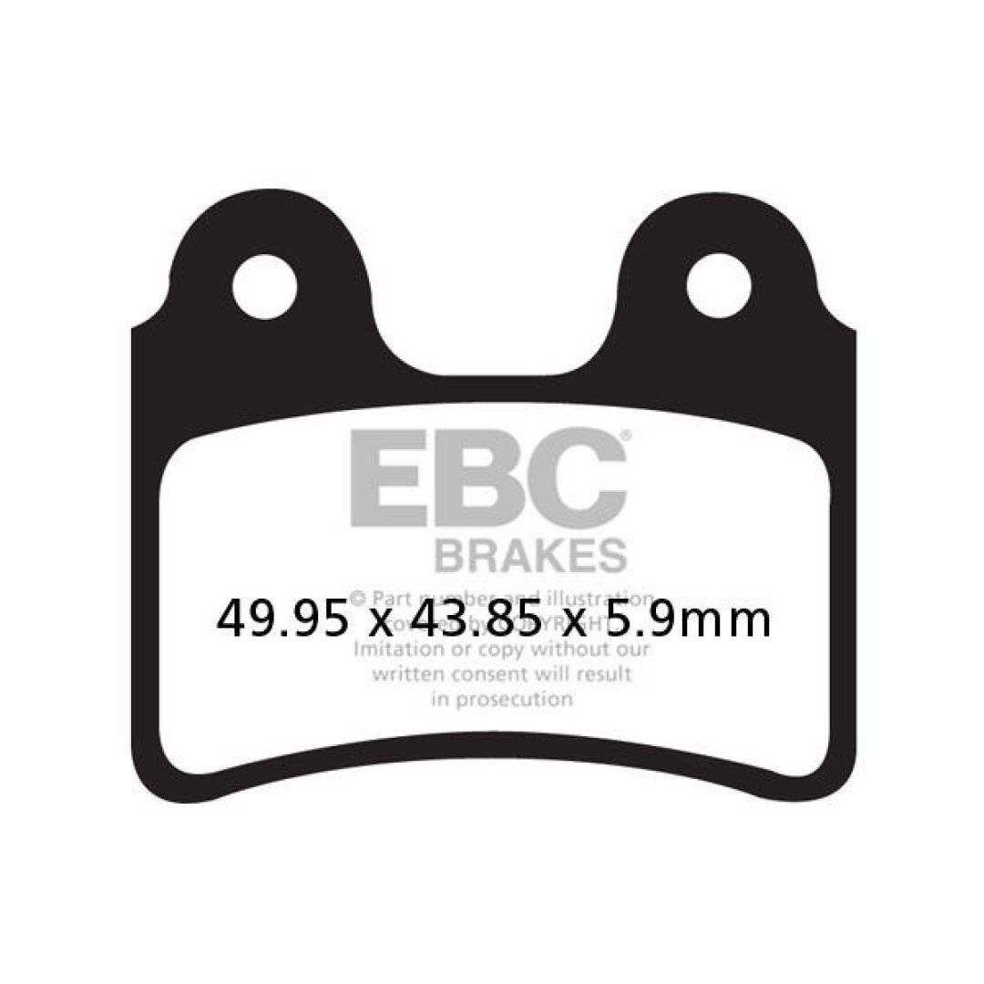 Bromsbelägg FA-TT Offroad Fram EBC Svart