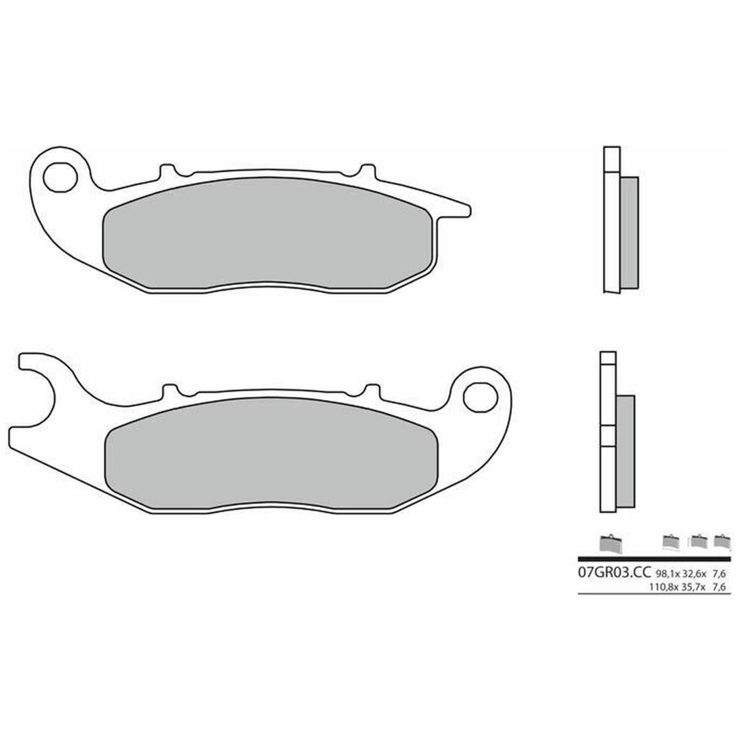 Bromsbelägg FRAM Carbon Ceramic Brembo Frambelägg – bild 2