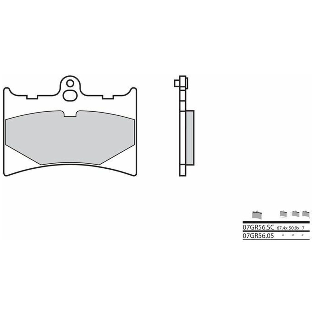 Bromsbelägg FRAM Carbon Ceramic Brembo Frambelägg – bild 2