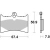 Bromsbelägg FRAM Carbon Ceramic Brembo Frambelägg – miniatyr 1