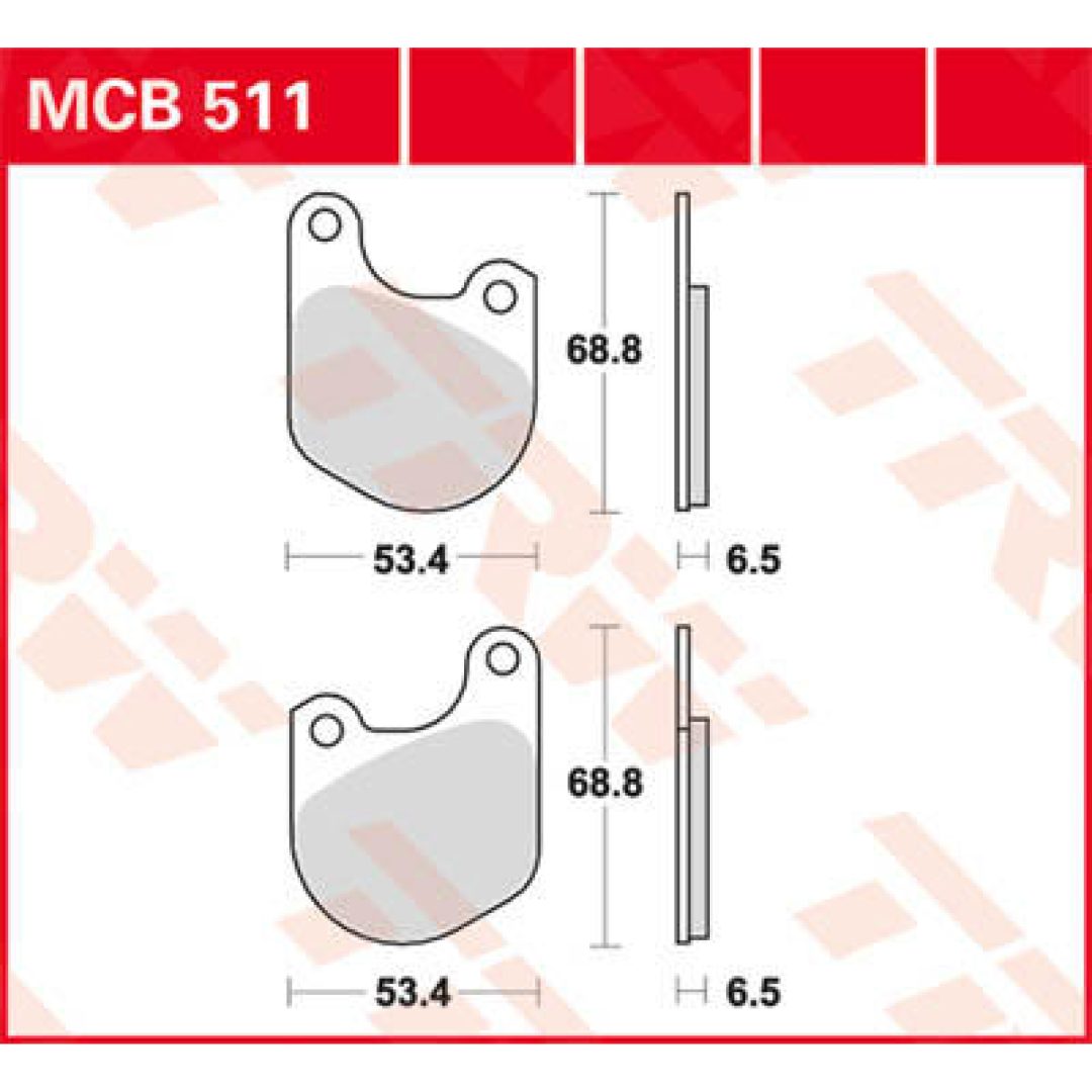 Bromsbelägg FRAM Ceramic TRW BRAKE PAD TRW MCB511