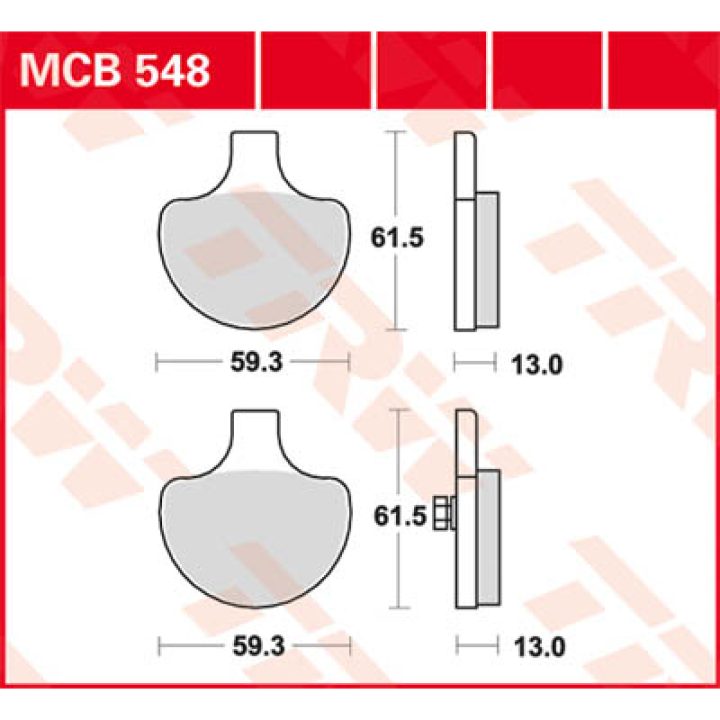 Bromsbelägg FRAM Ceramic TRW BRAKE PAD TRW MCB548 – bild 2
