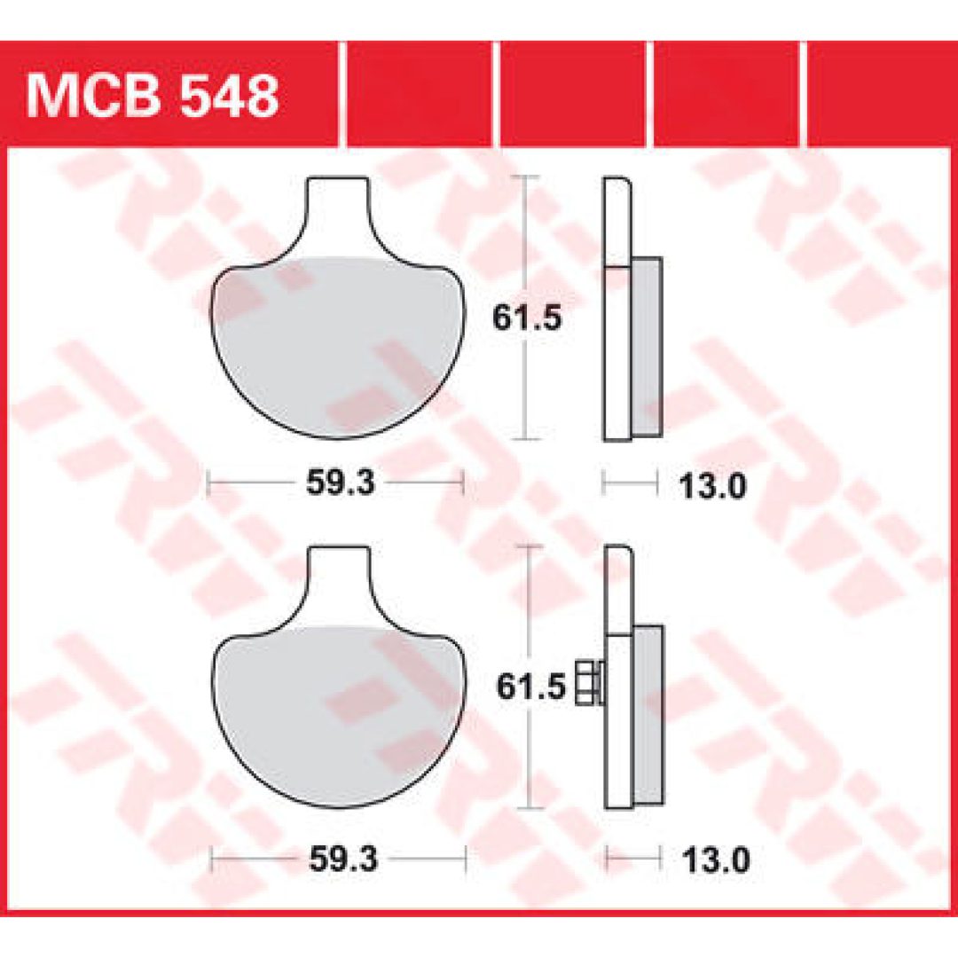 Bromsbelägg FRAM Ceramic TRW BRAKE PAD TRW MCB548