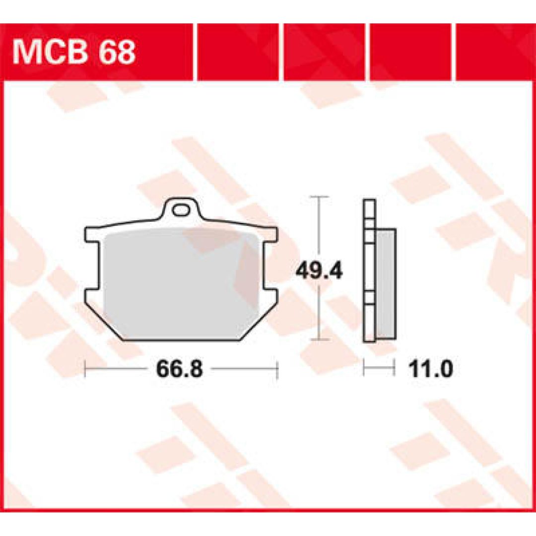 Bromsbelägg FRAM Ceramic TRW BRAKE PAD TRW MCB68