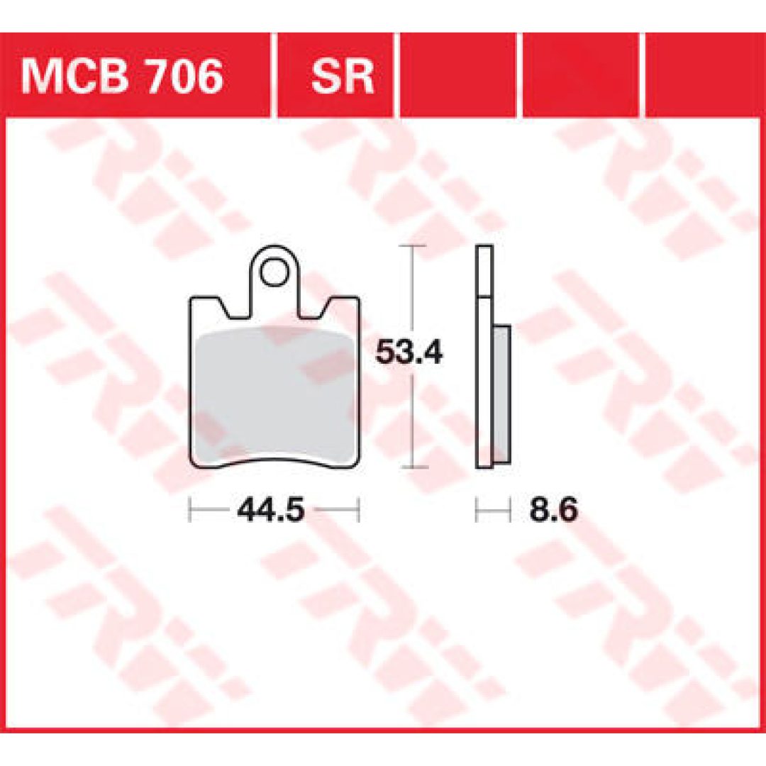 Bromsbelägg FRAM Ceramic TRW BRAKE PAD TRW MCB706
