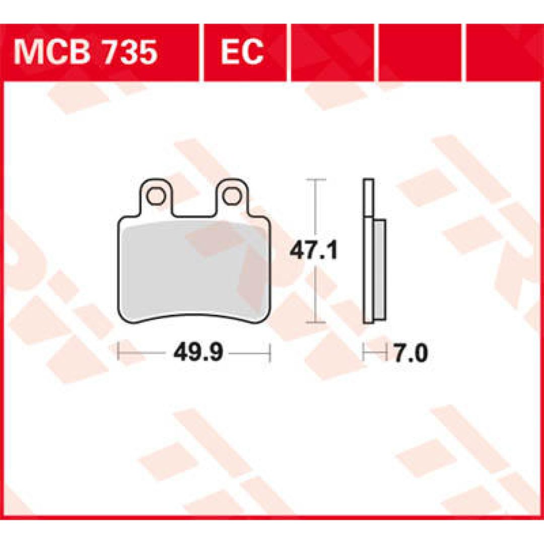 Bromsbelägg FRAM Ceramic TRW BRAKE PAD TRW MCB735