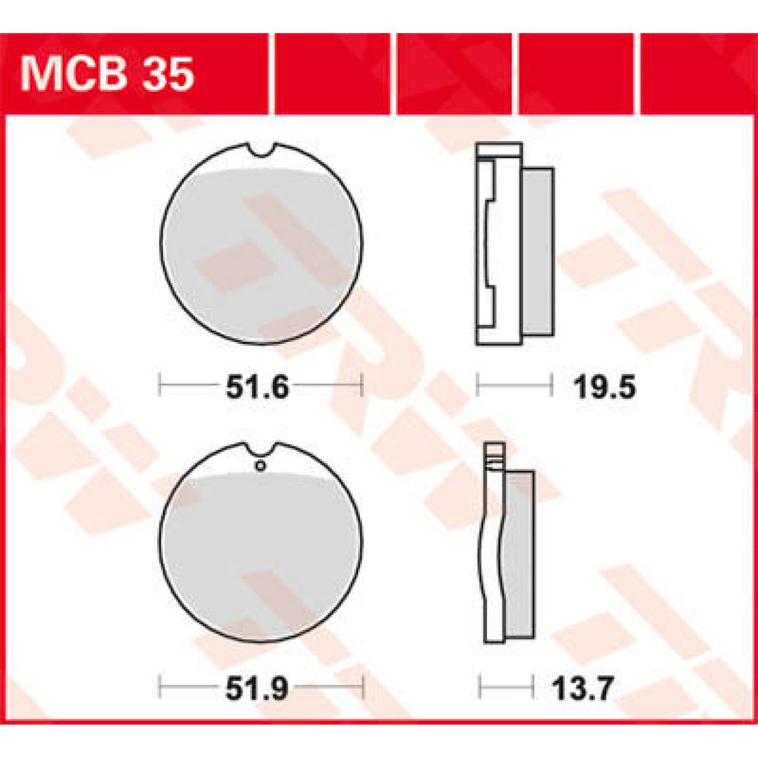 Bromsbelägg FRAM Ceramic TRW Standard