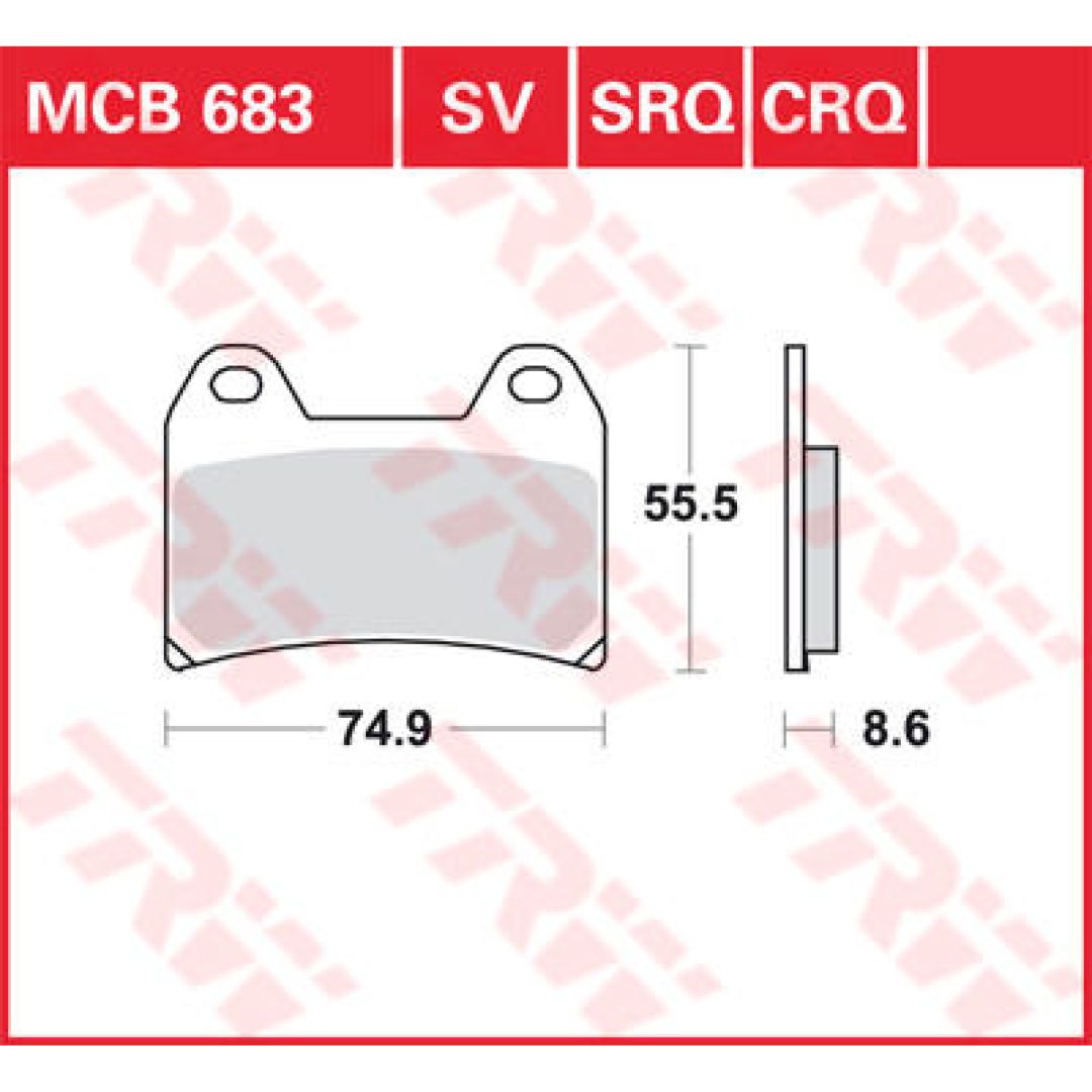 Bromsbelägg FRAM Ceramic TRW Standard
