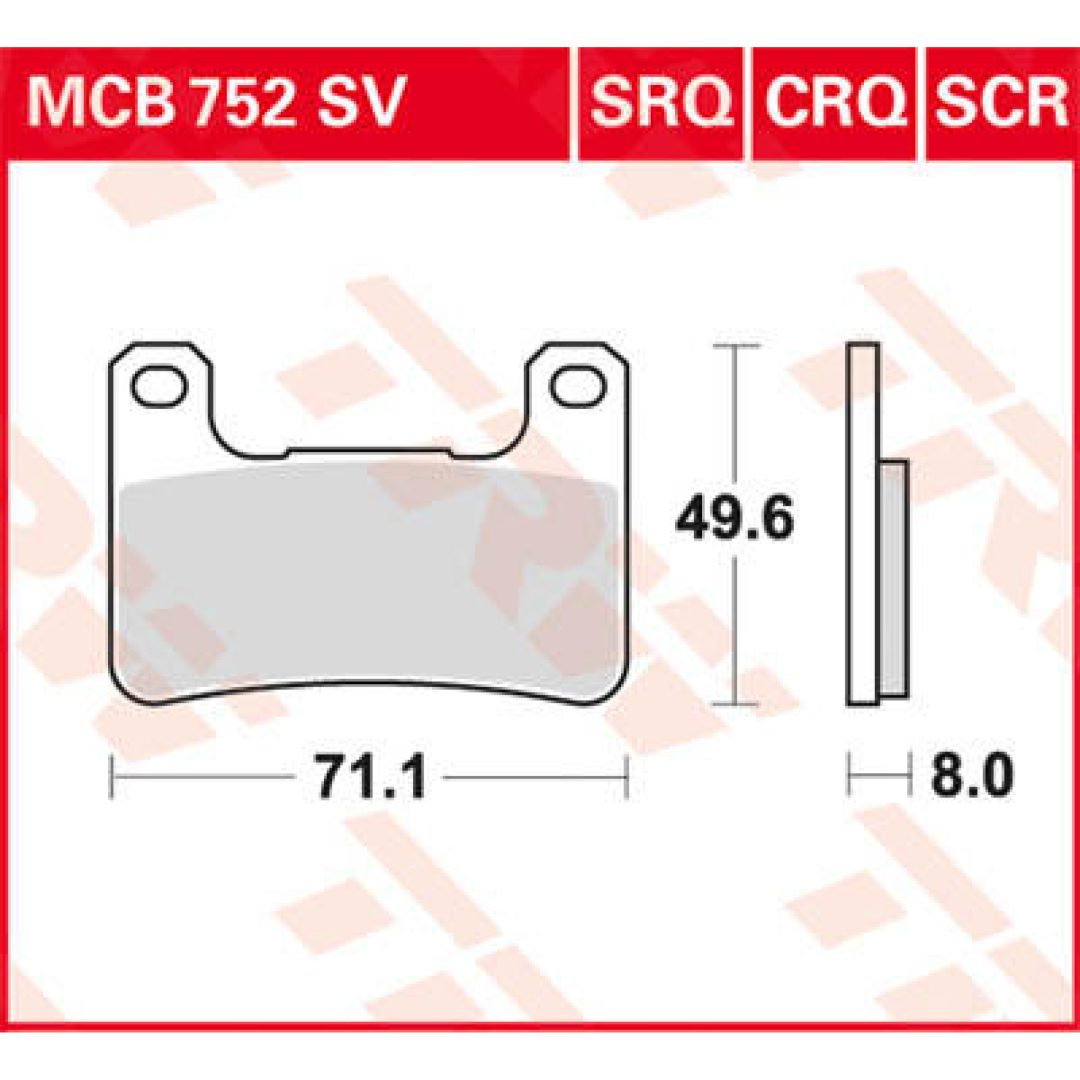 Bromsbelägg FRAM CRQ HYPER-CARBON RACING TRW CRQ Bromsbelägg