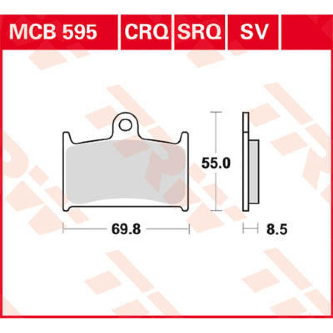Bromsbelägg FRAM CRQ HYPER-CARBON RACING TRW CRQ Bromsbelägg