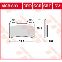 Bromsbelägg FRAM CRQ HYPER-CARBON RACING TRW