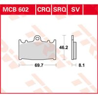 Bromsbelägg FRAM CRQ HYPER-CARBON RACING TRW
