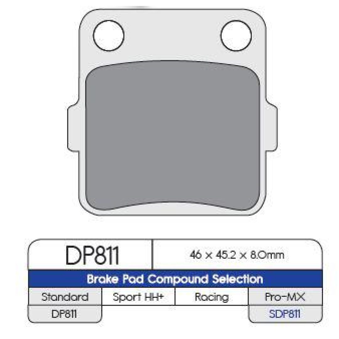 Bromsbelägg FRAM DP-Brakes Bak KX 85, 01->