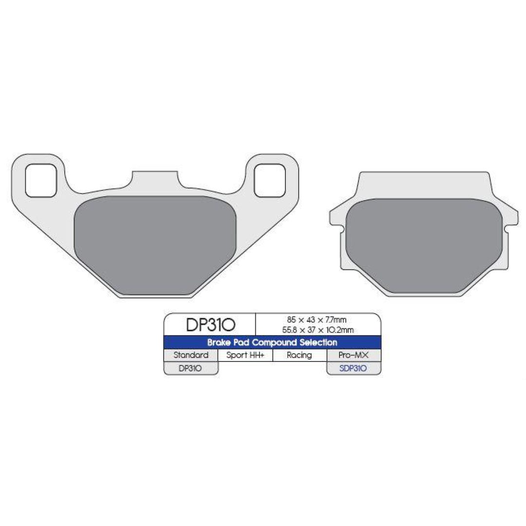 Bromsbelägg FRAM DP-Brakes Bakbelägg