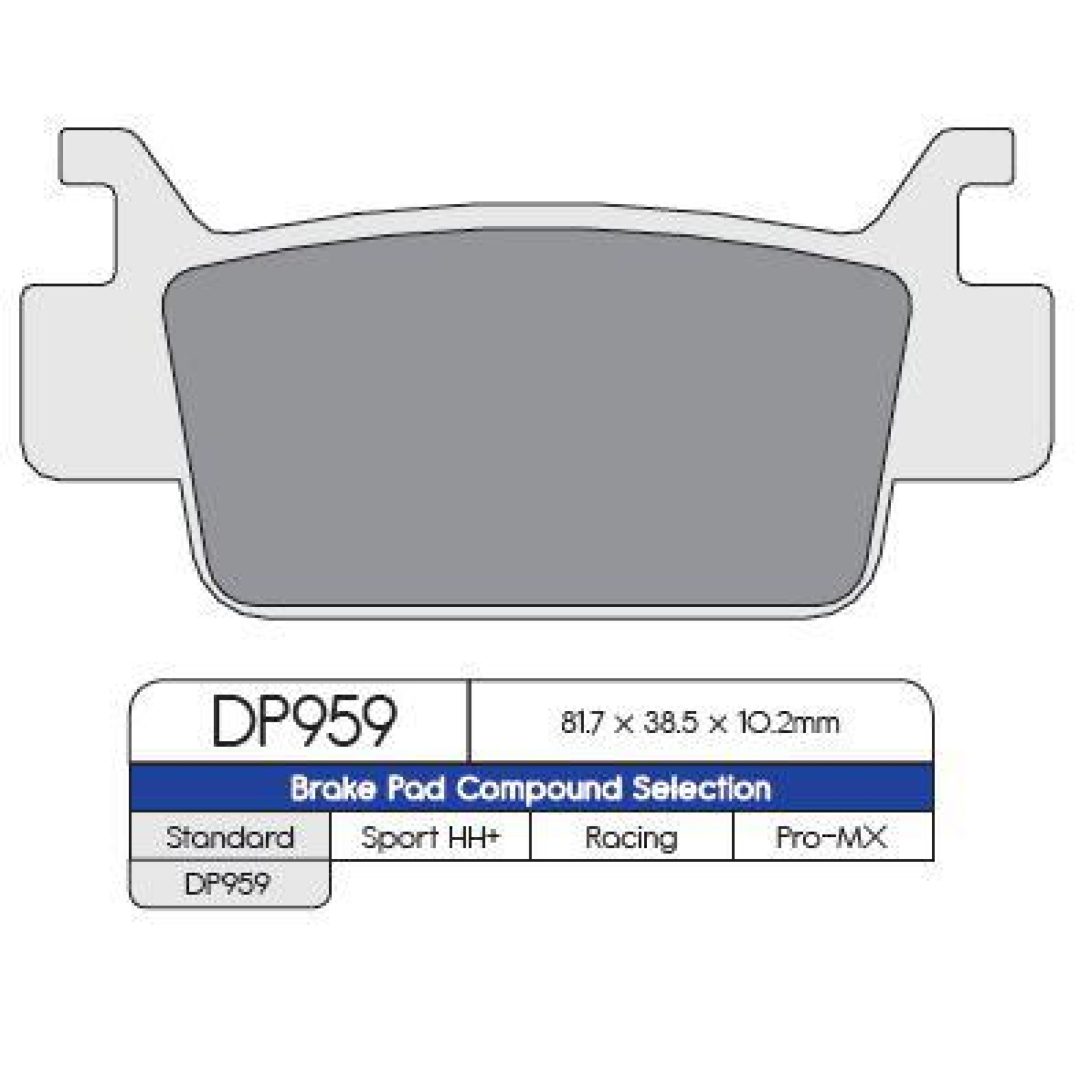 Bromsbelägg FRAM DP-Brakes BRAKE PAD DP ATV DP959