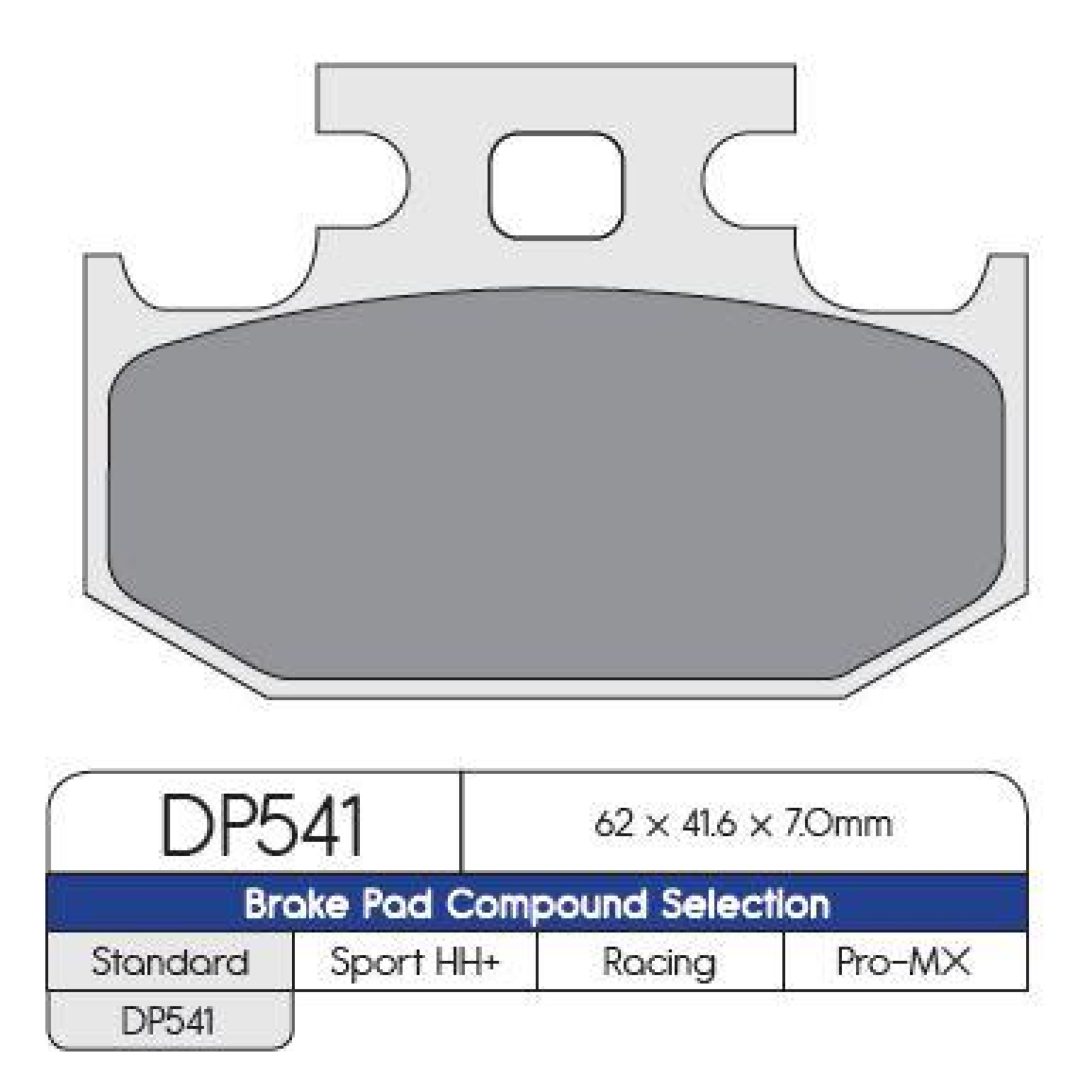 Bromsbelägg FRAM DP-Brakes BRAKE PAD SINTERED DP541