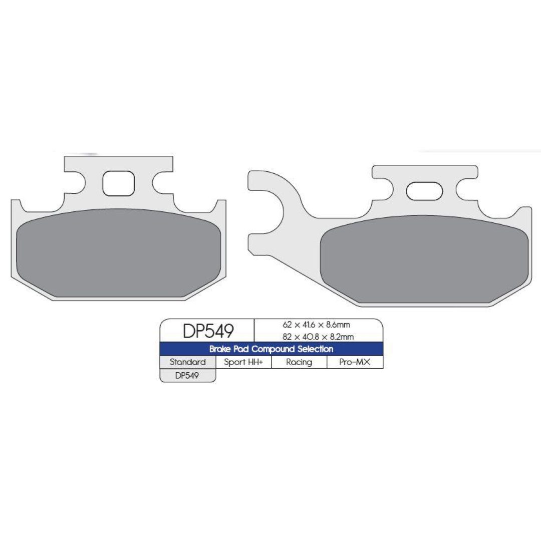 Bromsbelägg FRAM DP-Brakes BRAKE PADS SINT DP DP549
