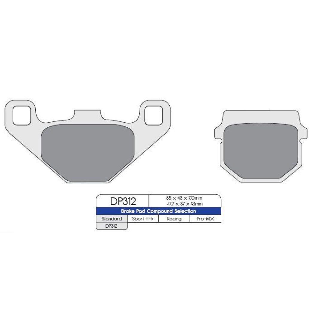 Bromsbelägg FRAM DP-Brakes Bromsbelägg Fram / Bak Sintered Metal Standard
