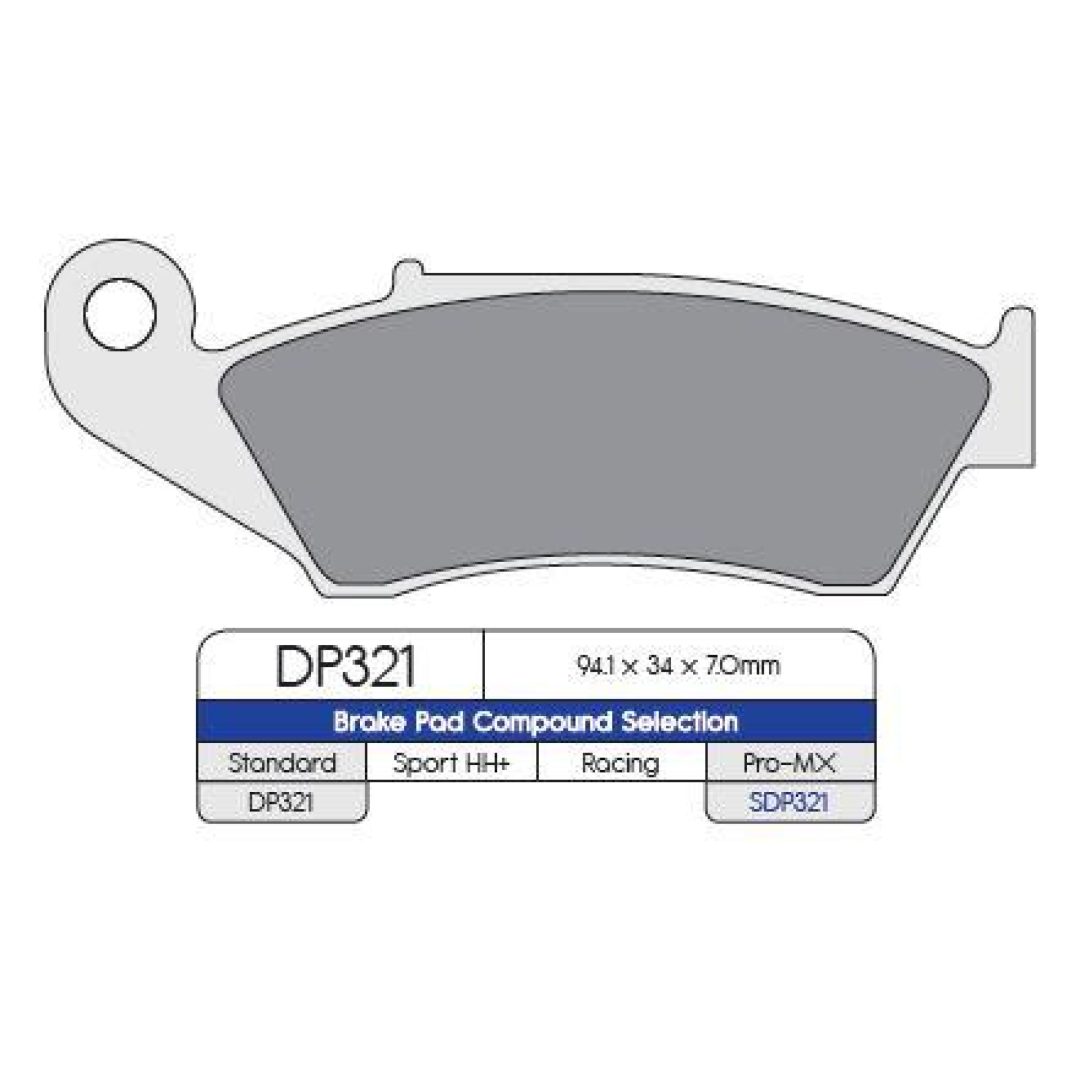 Bromsbelägg FRAM DP-Brakes Bromsbelägg Fram Sintered Metal Standard