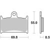 Bromsbelägg FRAM Kol Brembo – miniatyr 1