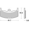 Bromsbelägg FRAM Kolkeramik Brembo – miniatyr 1