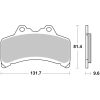 Bromsbelägg FRAM Kolkeramik Brembo – miniatyr 1