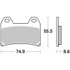 Bromsbelägg FRAM Kolkeramik Brembo – miniatyr 1