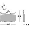 Bromsbelägg FRAM Kolkeramik Brembo – miniatyr 1