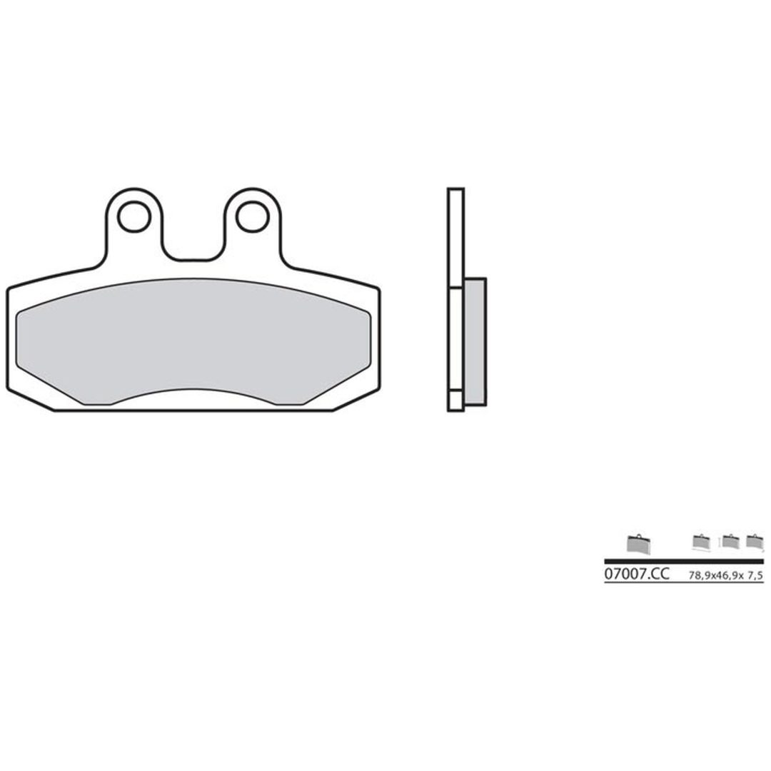Bromsbelägg FRAM Kolkeramik Brembo – bild 2